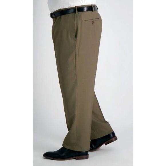 Haggar Men’s Short Dress Pants 36x29 Mocha Classic Fit Repreve NWT - Picture 4 of 10